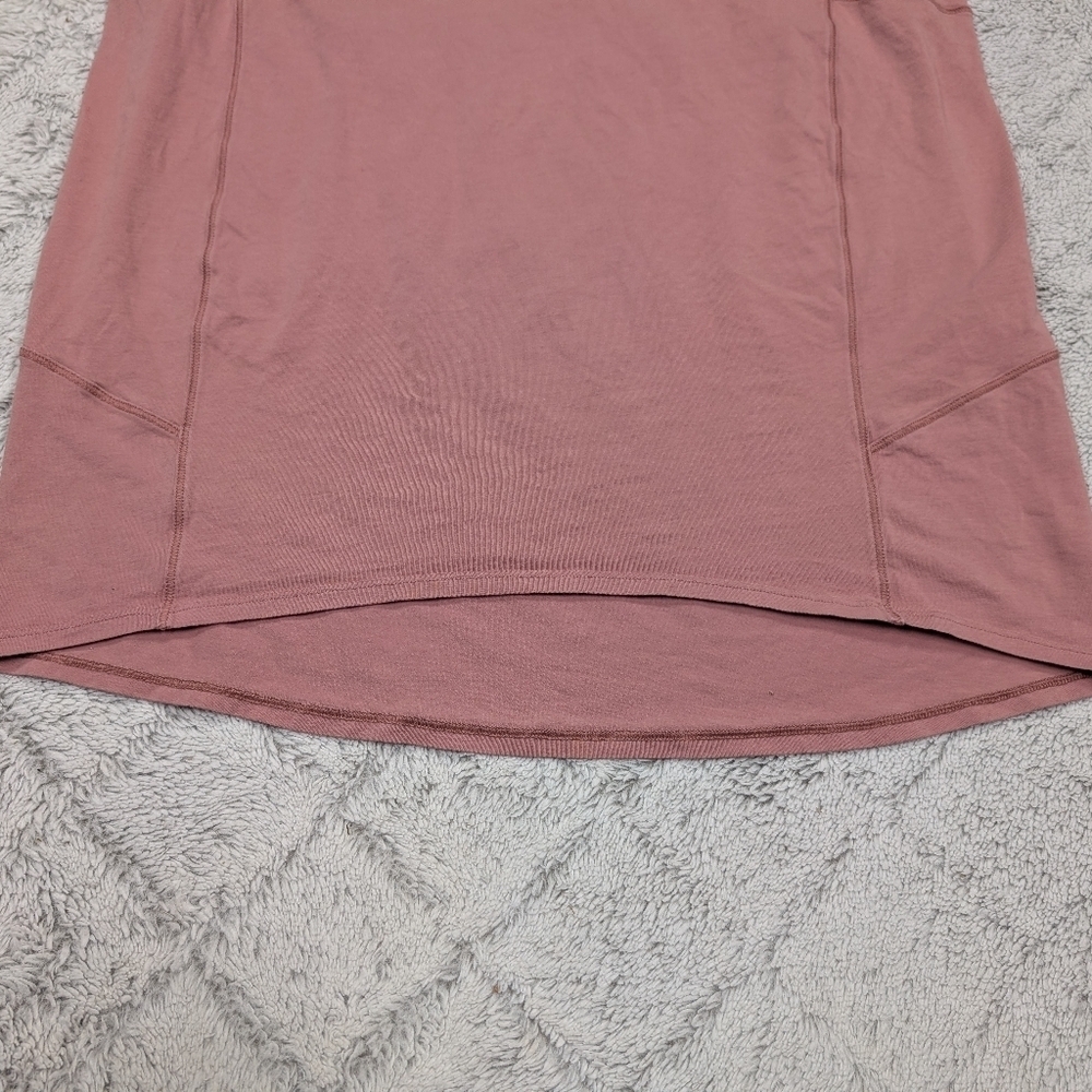 Lululemon Top Womens 6 Pink Quicksand Back In Action Tank Pima Cotton Active - Picture 3 of 7